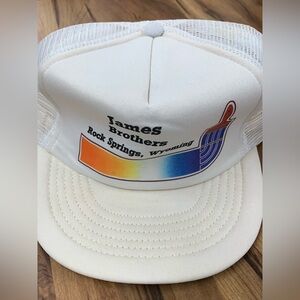 Vintage James Brothers Painting Rock Springs Wyoming SNAPBACK TRUCKER HAT 80’s